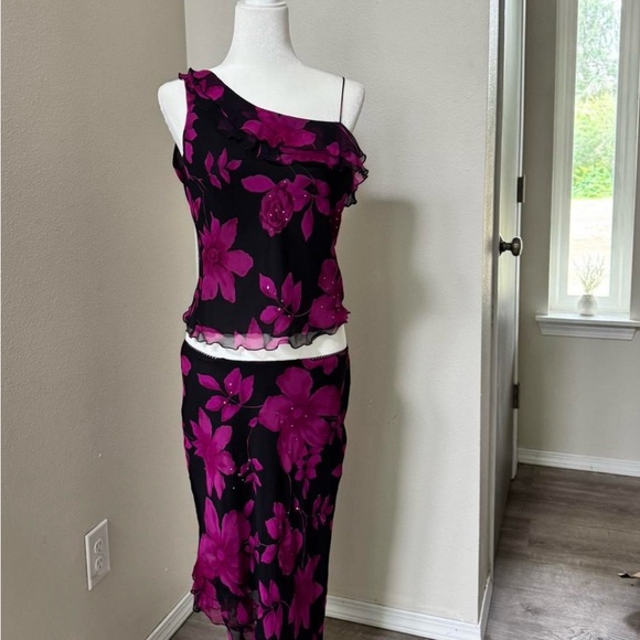 Cache beaded silk set - Picture 2 of 4